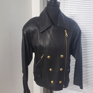 Leather moto jacket